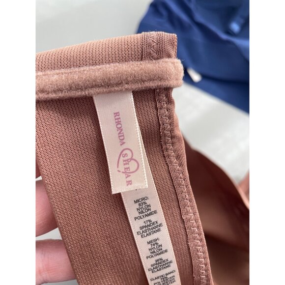 Rhonda Shear 2 Pack Molded Cup Bra with Wrap Back Size 1X Mahogany Navy 647.11 - Picture 5 of 10